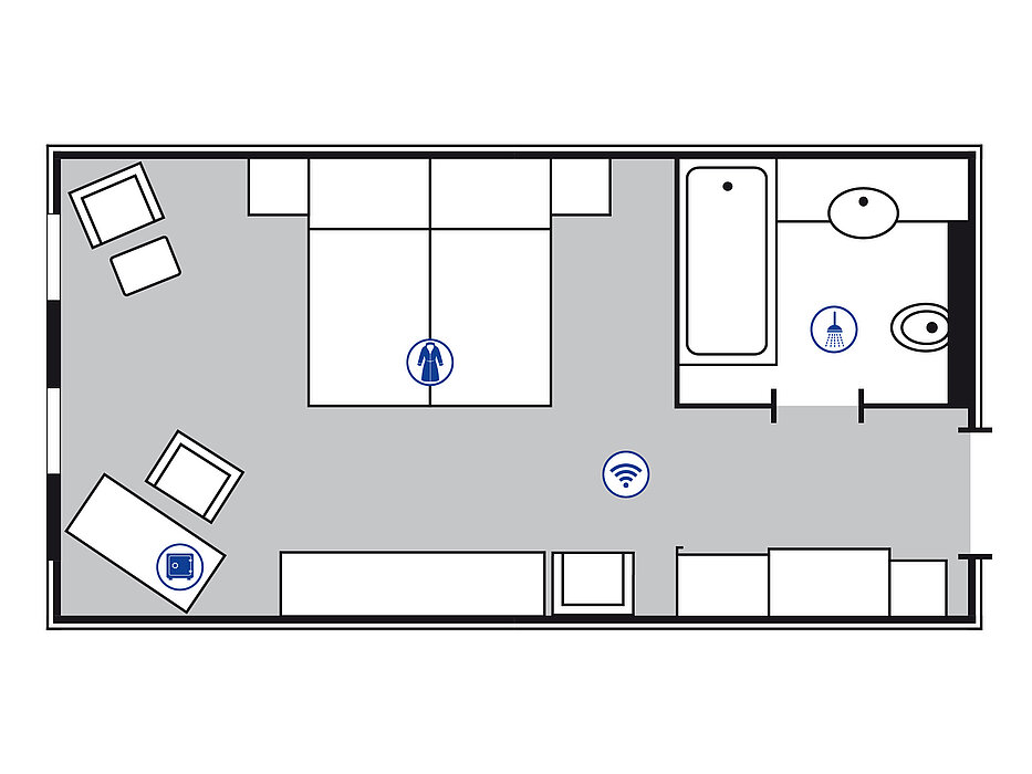 Plano de la habitación Superior | Maritim proArte Hotel Berlin